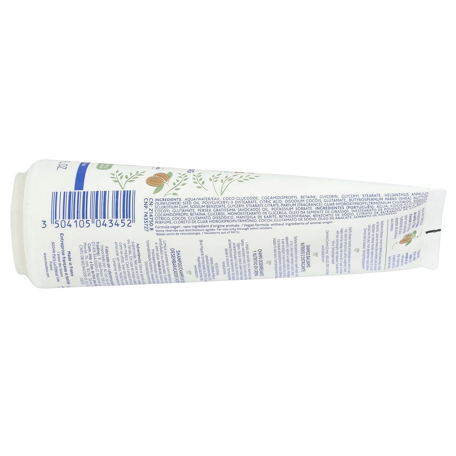 Mustela, Baby, Detangling & Nourishing Cream Shampoo, Long, Wavy or Curly Hair, 6.76 fl oz (200 ml) - Image 2