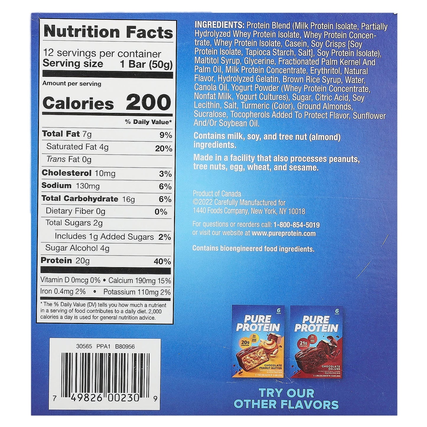 Pure Protein, Gluten Free Bar, Lemon Cake, 12 Bars, 1.76 oz (50 g) Each - Image 2