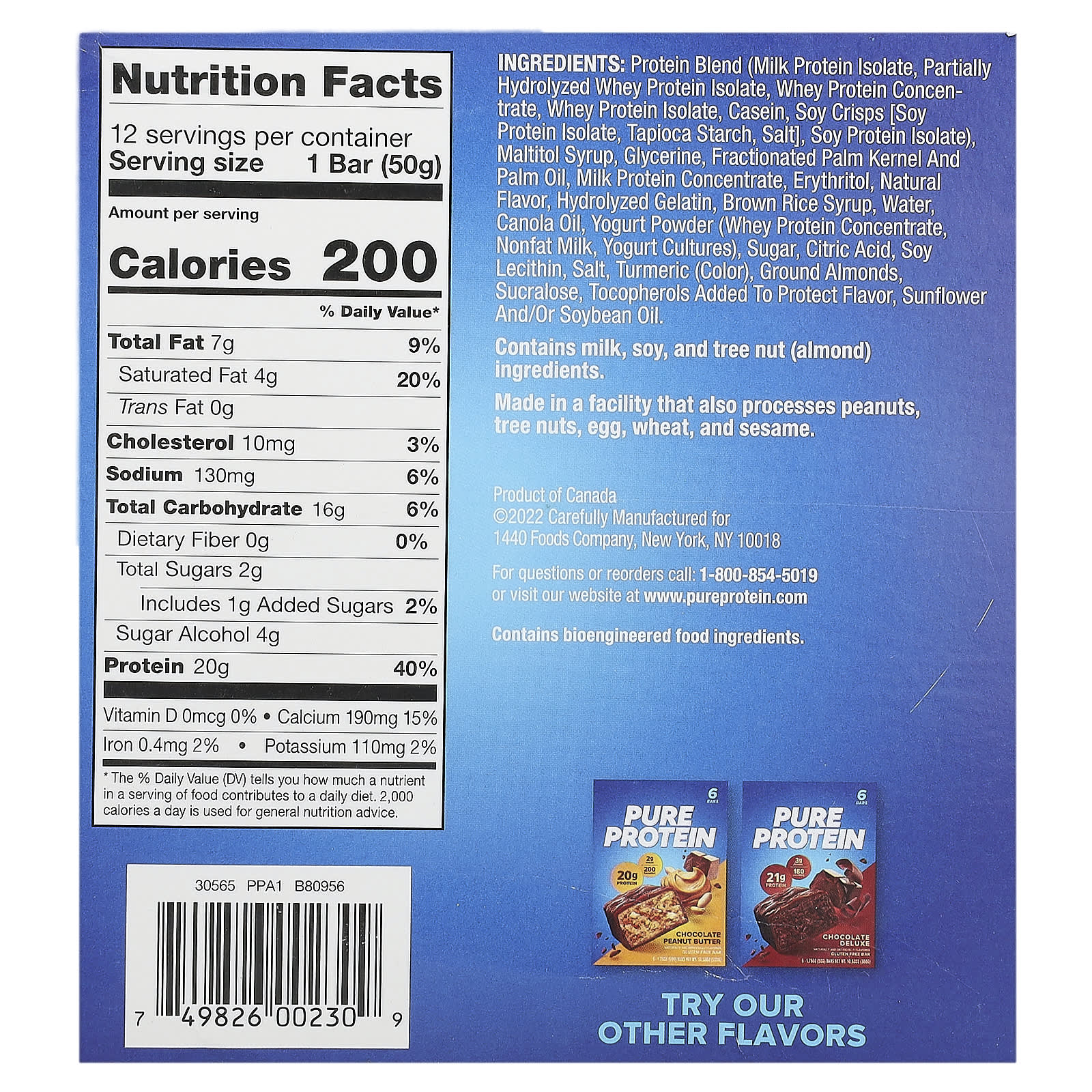 Pure Protein, Gluten Free Bar, Lemon Cake, 12 Bars, 1.76 oz (50 g) Each - Image 2