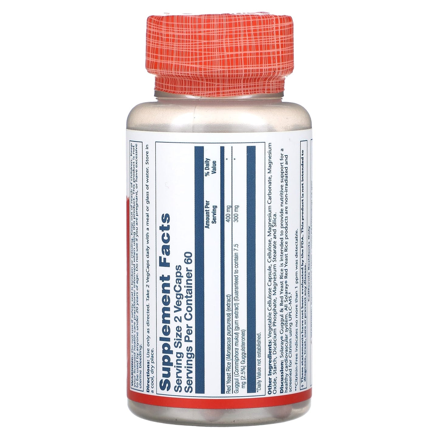 Solaray, Guggul & Red Yeast Rice, 120 VegCaps - Image 2