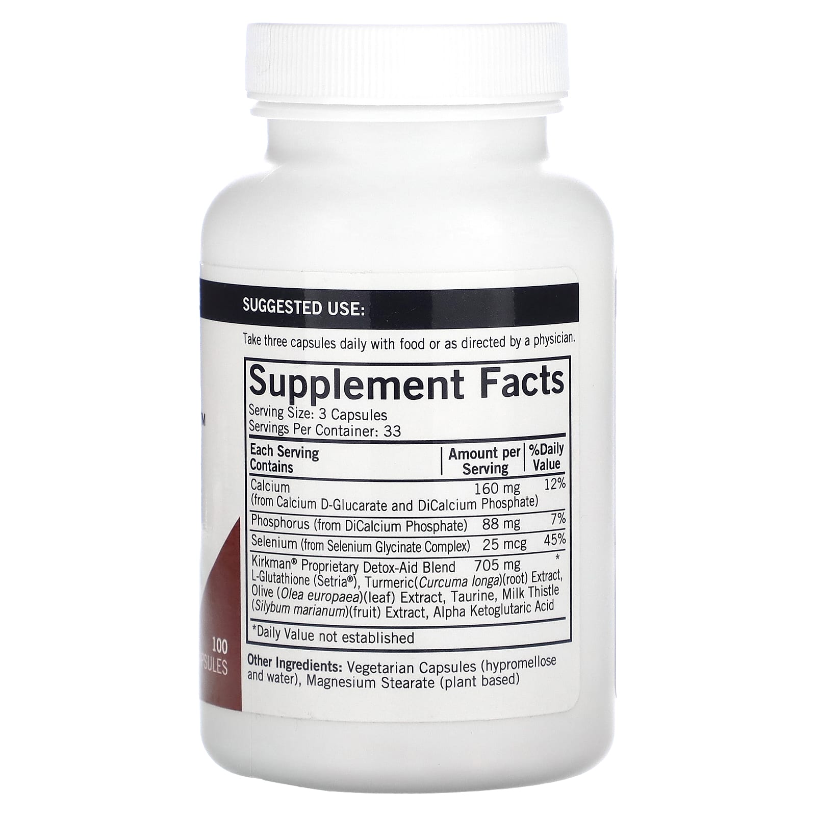Kirkman Labs, Detox-Aid Advanced Formula, 100 Capsules - Image 2