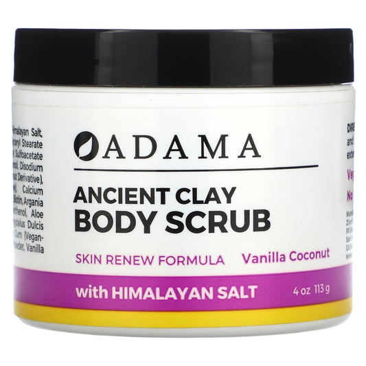 Zion Health, Adama, Ancient Clay, Body Scrub, Vanilla Coconut, 4 oz (113 g) - Image 1