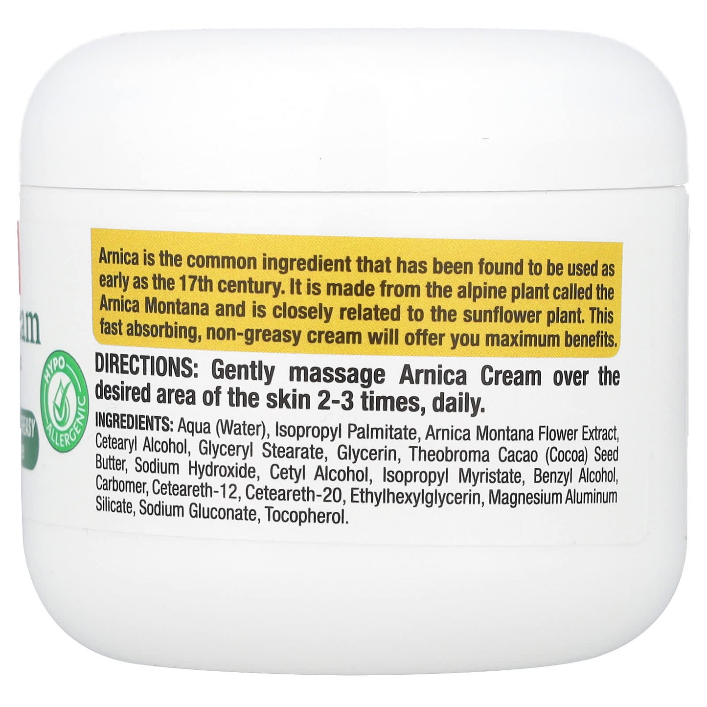 Homeolab USA, Arnica Cream, Fragrance Free , 4 oz (113 g)