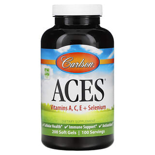 Carlson ACES Antioxidant Soft Gels for Cellular Health - 200 Count