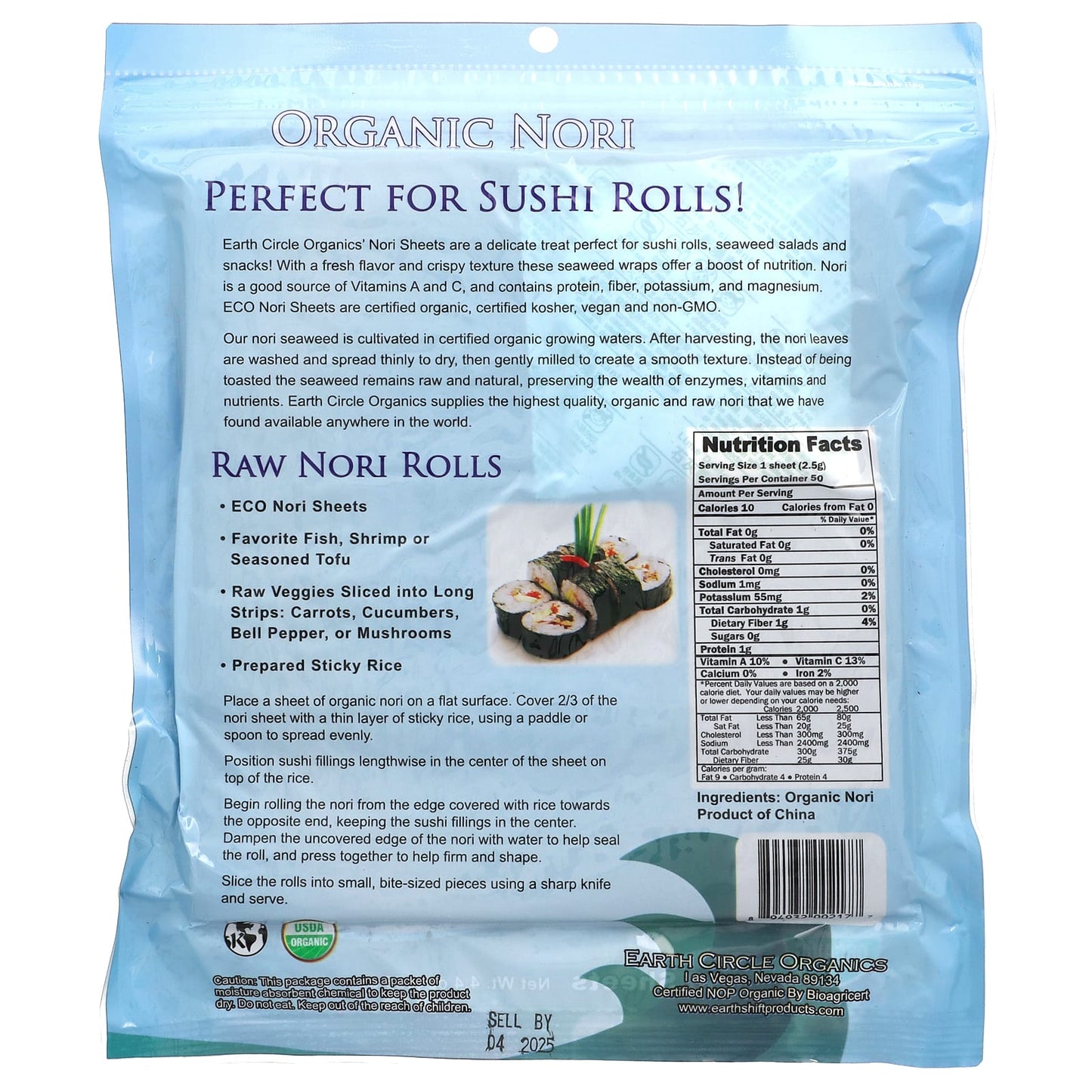 Premium Organic Nori Sheets for Sushi Rolls & Salads - 50 Sheets - Image 2