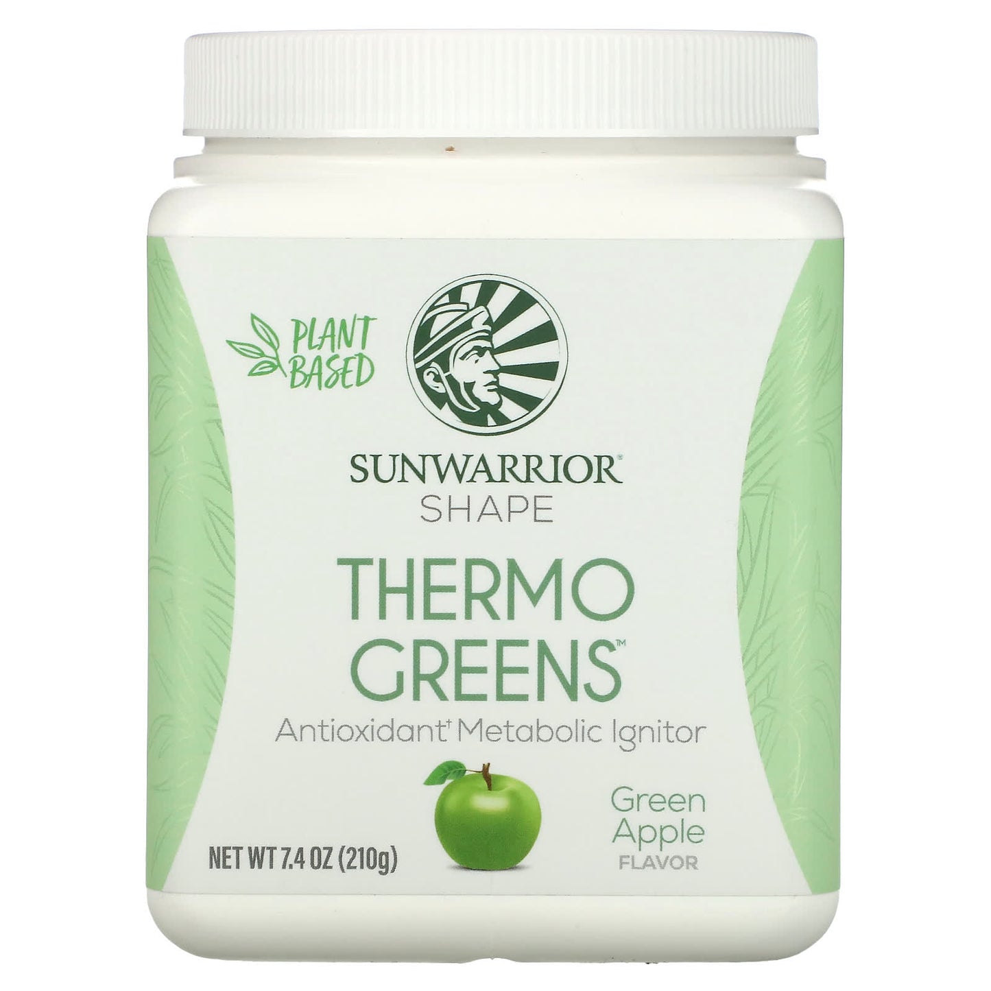 Sunwarrior, Shape, Thermo Greens, Green Apple, 7.4 oz (210 g) - Image 1