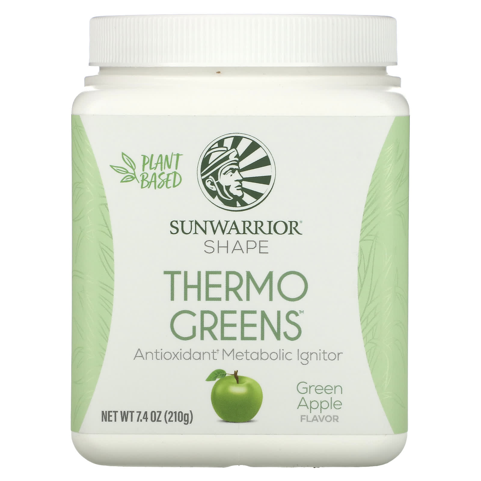 Sunwarrior, Shape, Thermo Greens, Green Apple, 7.4 oz (210 g) - Image 1