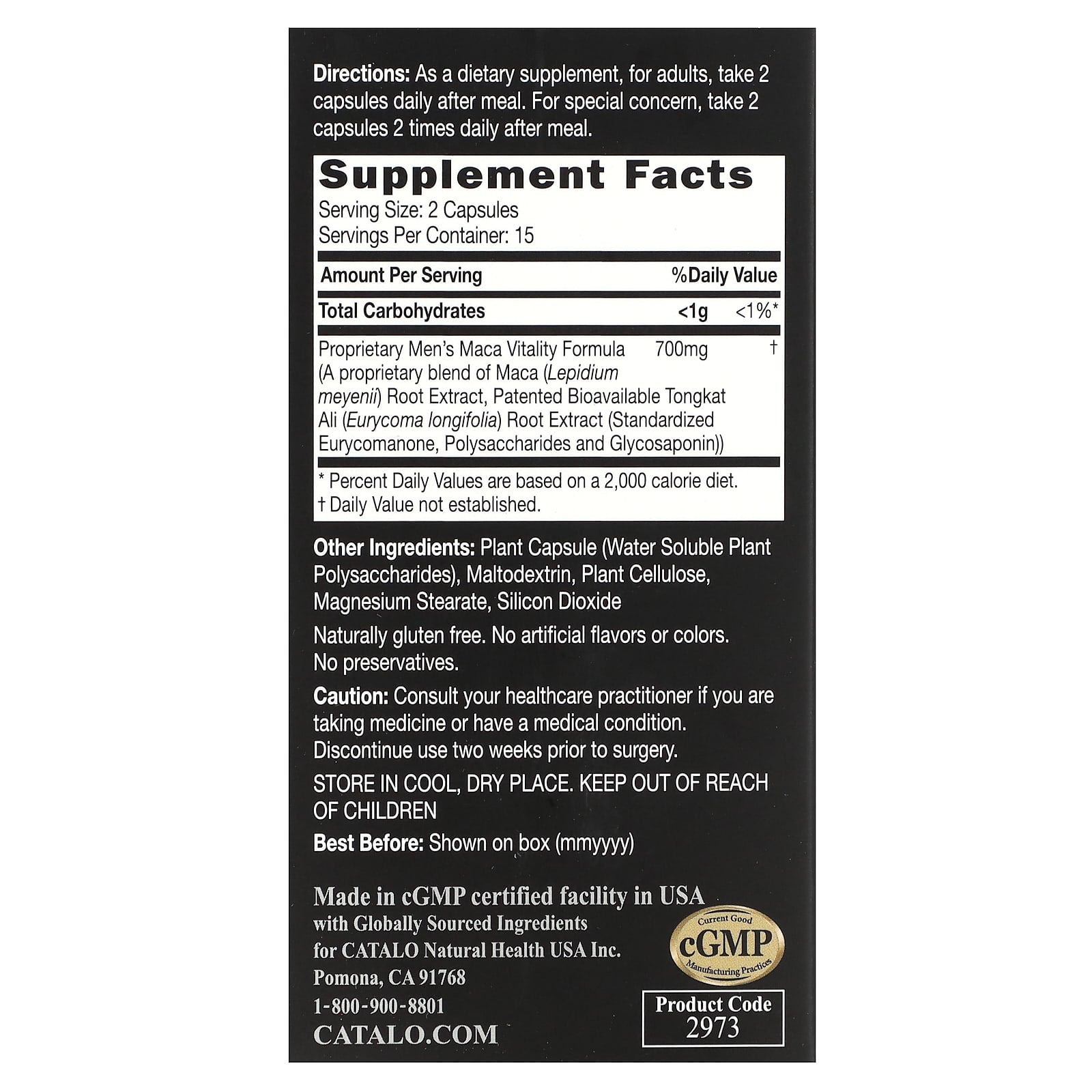 Maca Vitality Formula for Men - Boost Energy & Endurance with CATALO - Image 2