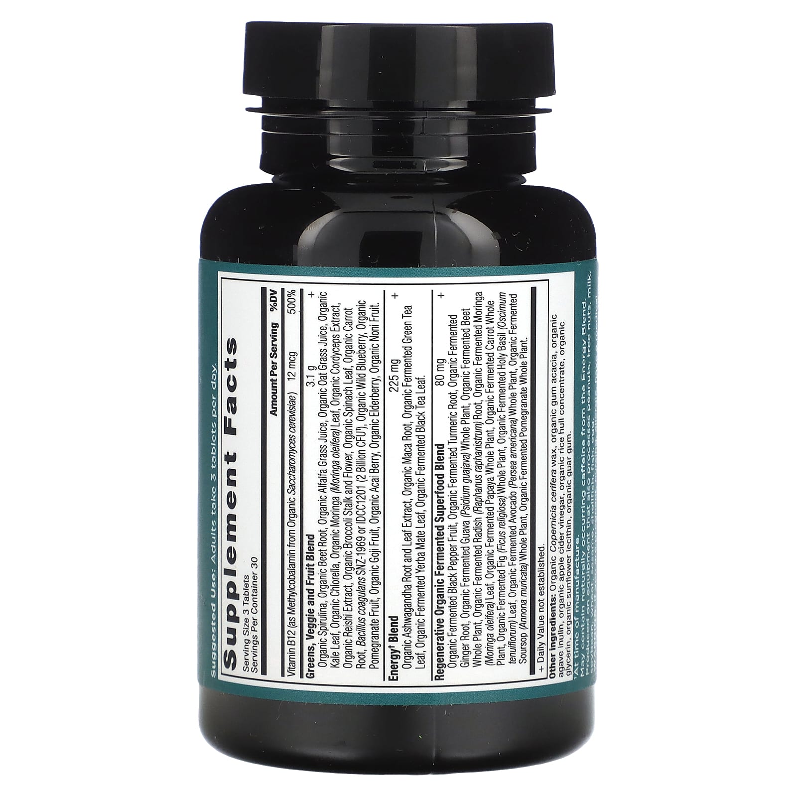 Ancient Nutrition Organic Super Greens Energizer Tablets 90 Ct - Image 2
