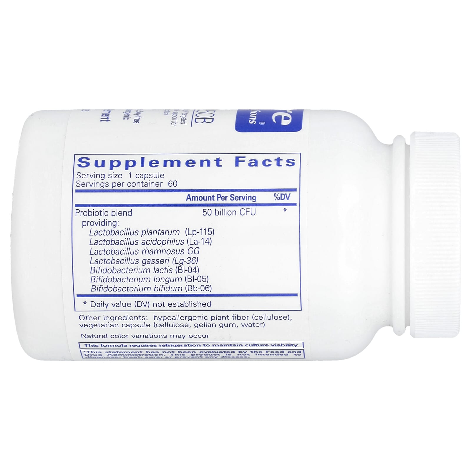 Pure Encapsulations, Probiotic 50B, 60 Capsules - Image 2
