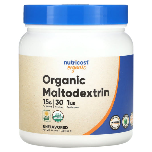 Nutricost, Organic Maltodextrin, Unflavored, 1 lb (454 g) - Image 1