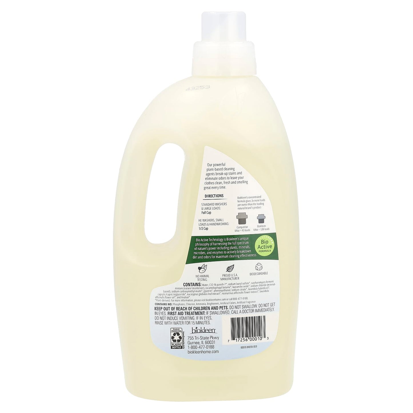 Biokleen Lavender Eucalyptus Laundry Liquid 64 fl oz - 128 Loads - Image 2
