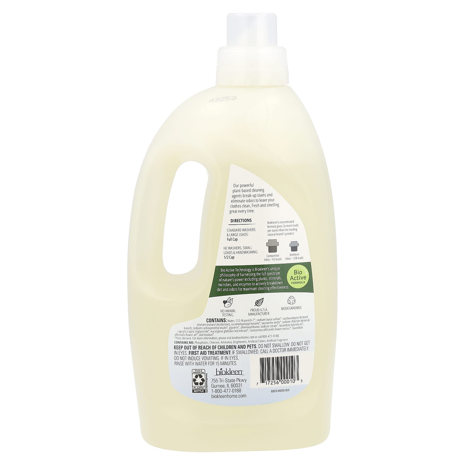 Biokleen Lavender Eucalyptus Laundry Liquid 64 fl oz - 128 Loads - Image 2