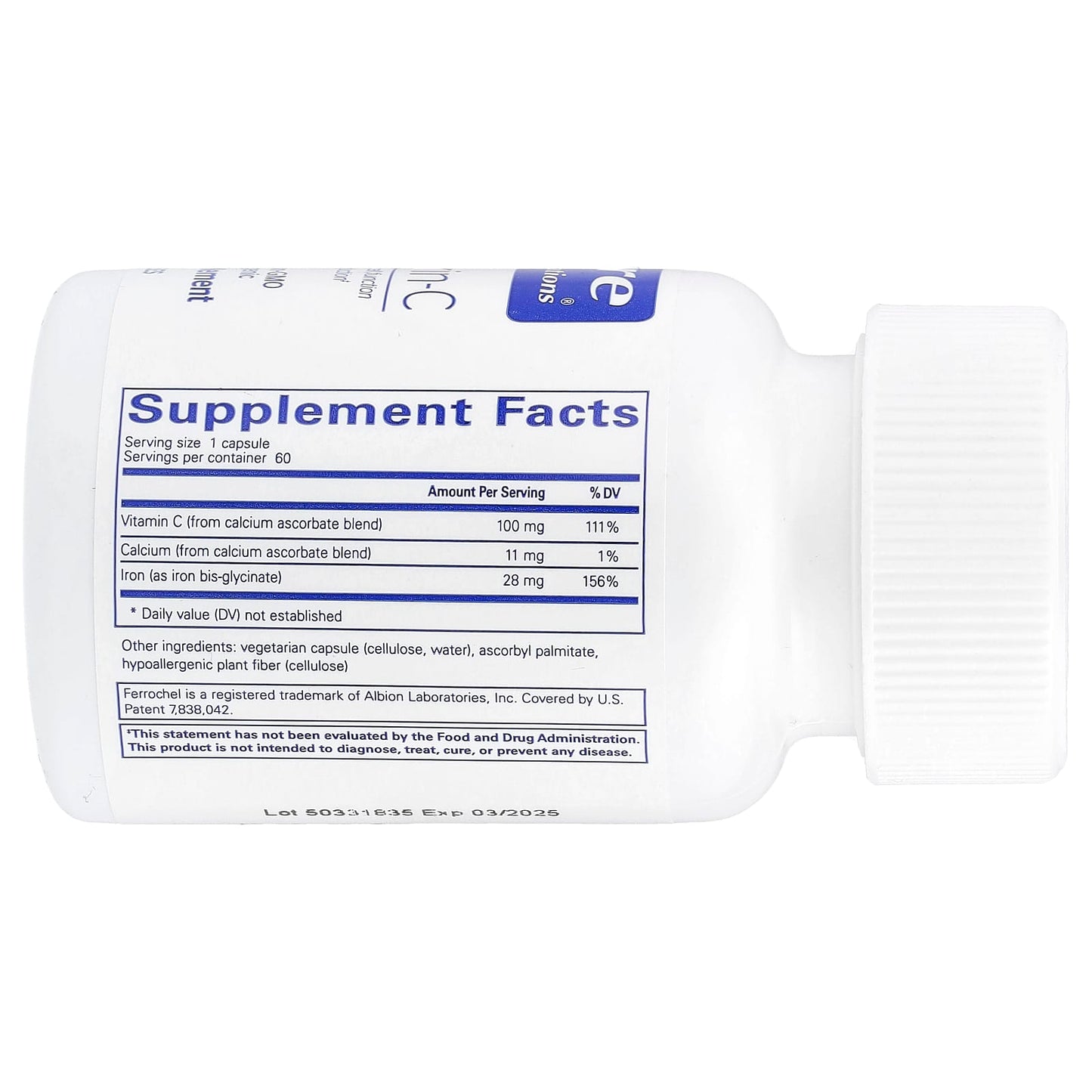 Pure Encapsulations, OptiFerin-C, 60 Capsules - Image 2