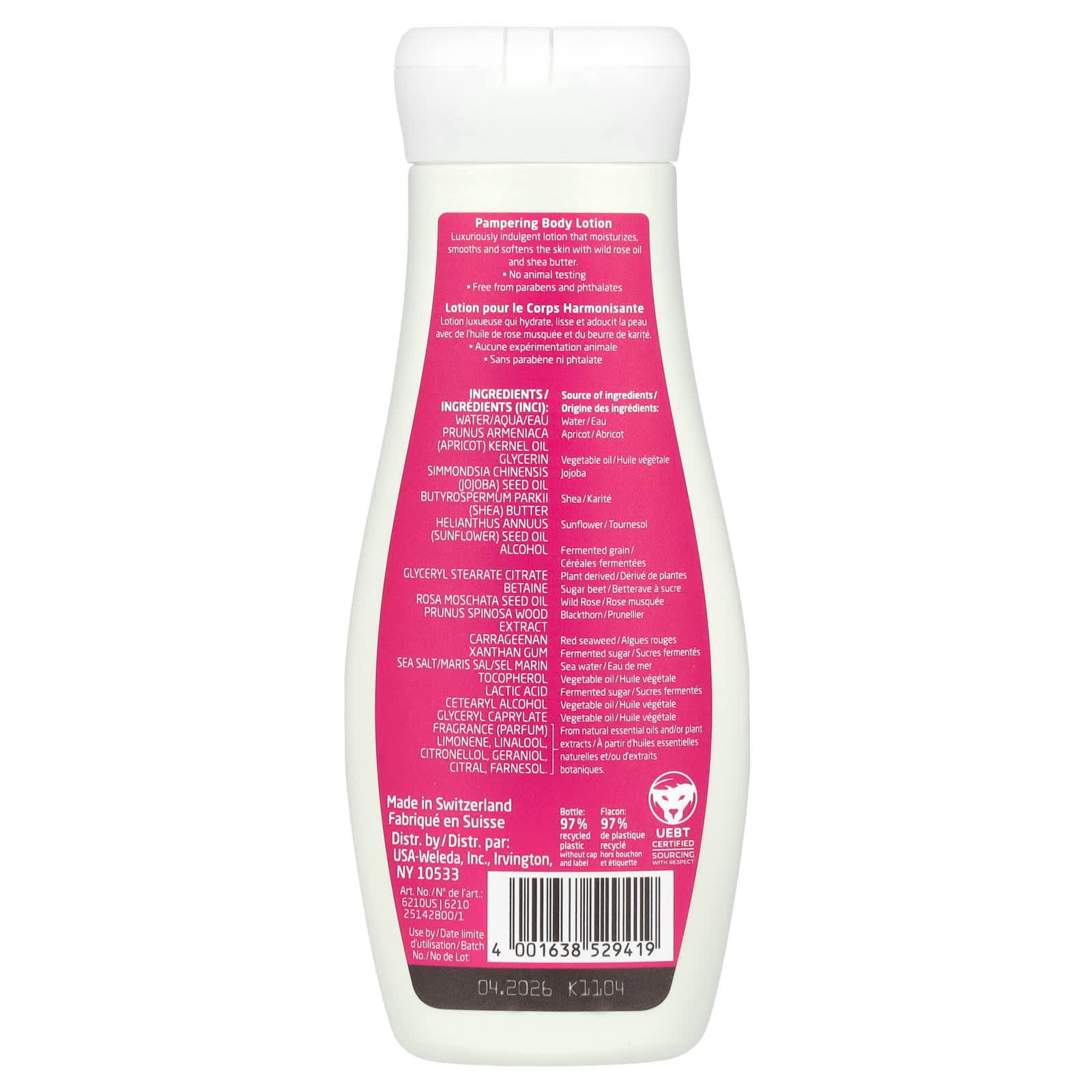Weleda, Pampering Body Lotion, Wild Rose Extracts,  6.8 fl oz (200 ml) - Image 2