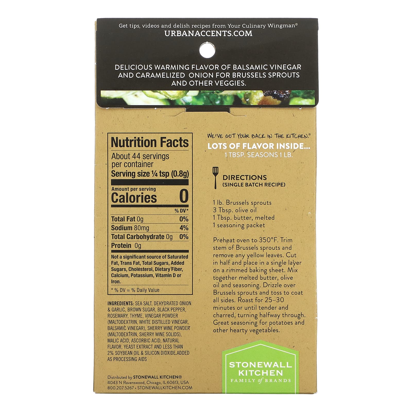Urban Accents, Veggie Roaster Seasoning Blend, Balsamic & Roasted Onion, 1.25 oz (35 g) - Image 2
