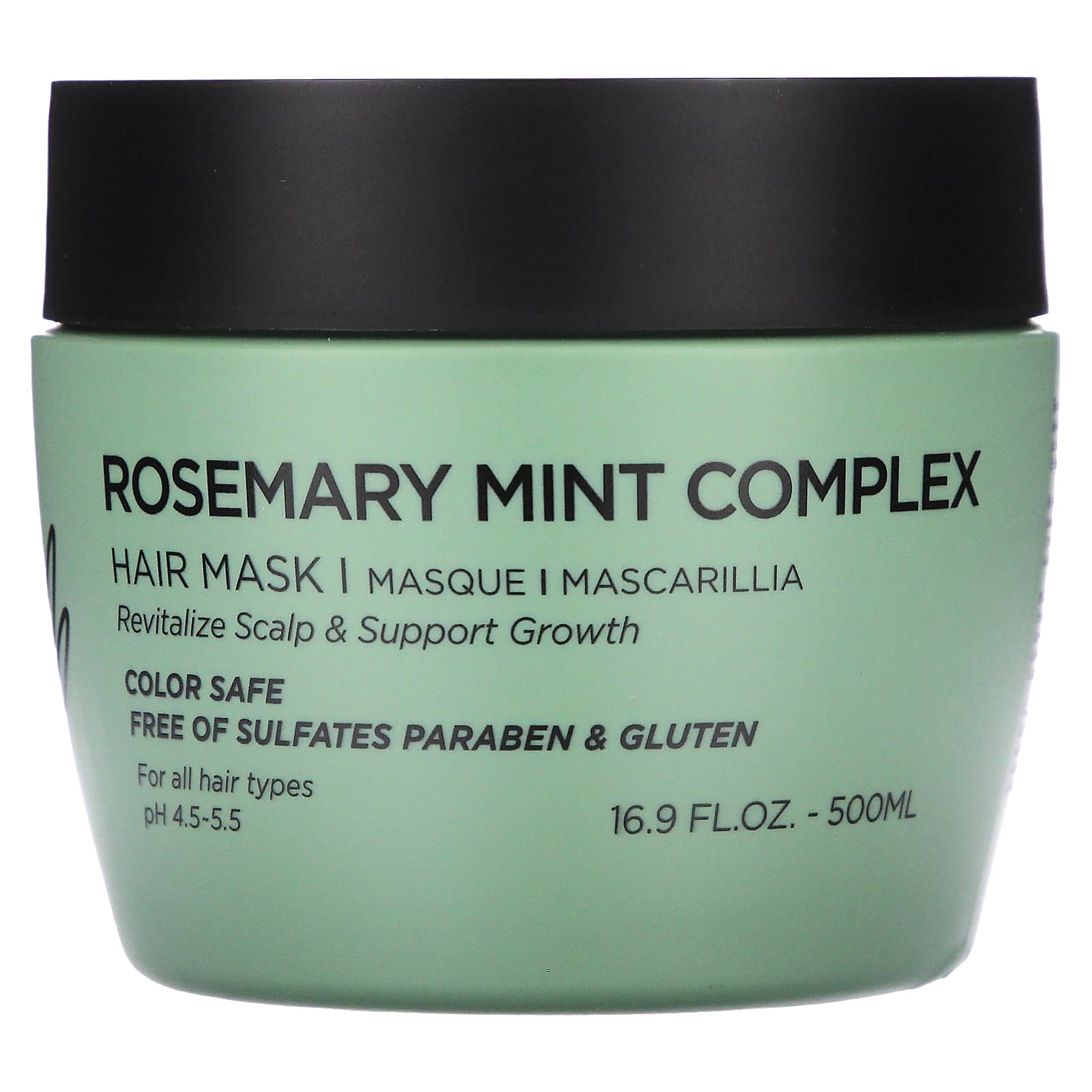 Luseta Beauty, Rosemary Mint Complex, Hair Mask, For All Hair Types, 16.9 fl oz (500 ml) - Image 1