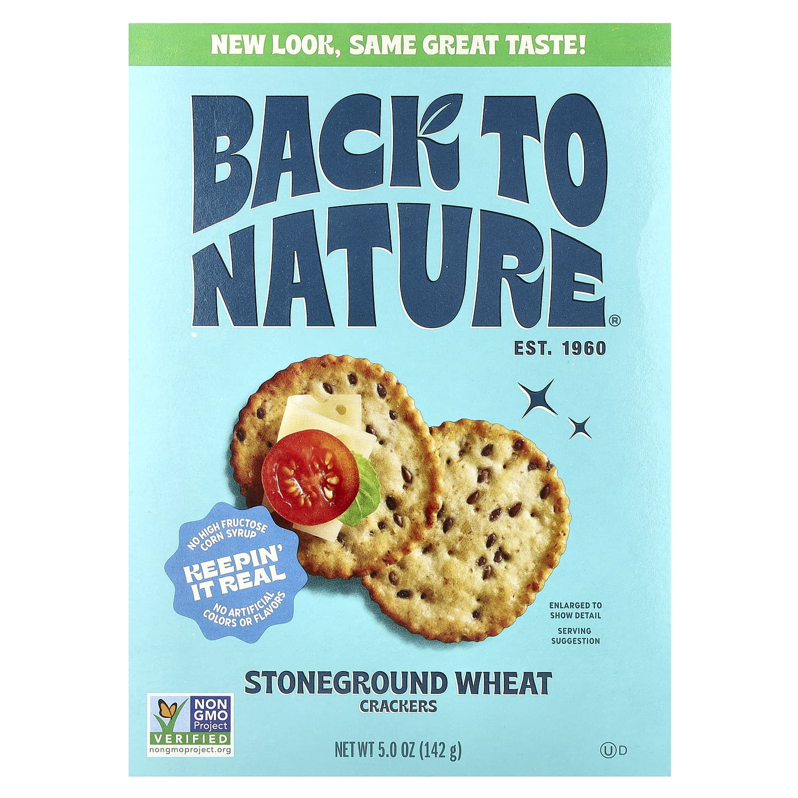 Natural Stoneground Wheat Crackers by Back to Nature - 5 oz (142g) - Image 1