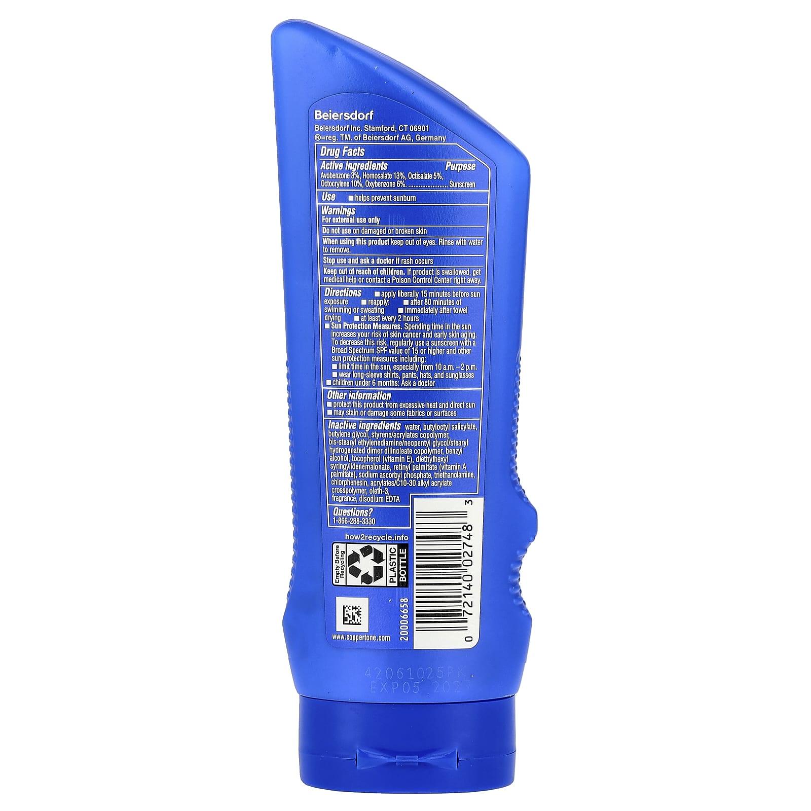 Coppertone Sport Sunscreen Lotion, SPF 70, 4-In-1 Performance, 7 fl oz - Image 2