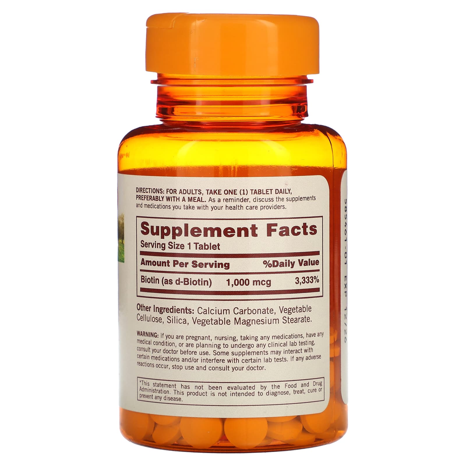 Sundown Naturals, Biotin, 1,000 mcg, 120 Tablets - Image 2