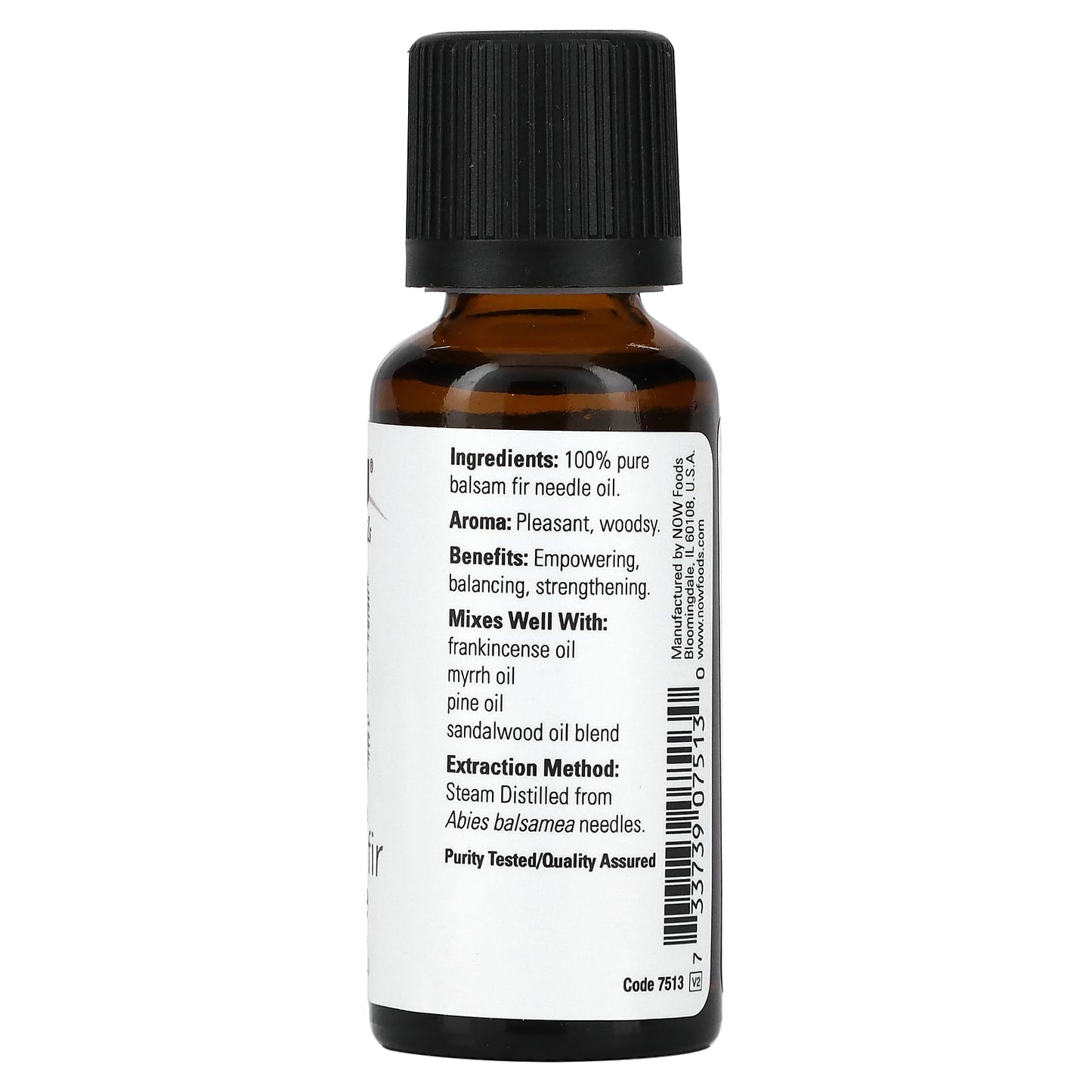 NOW Foods, Essentials Oils, Balsam Fir Needle, 1 fl oz (30 ml) - Image 2