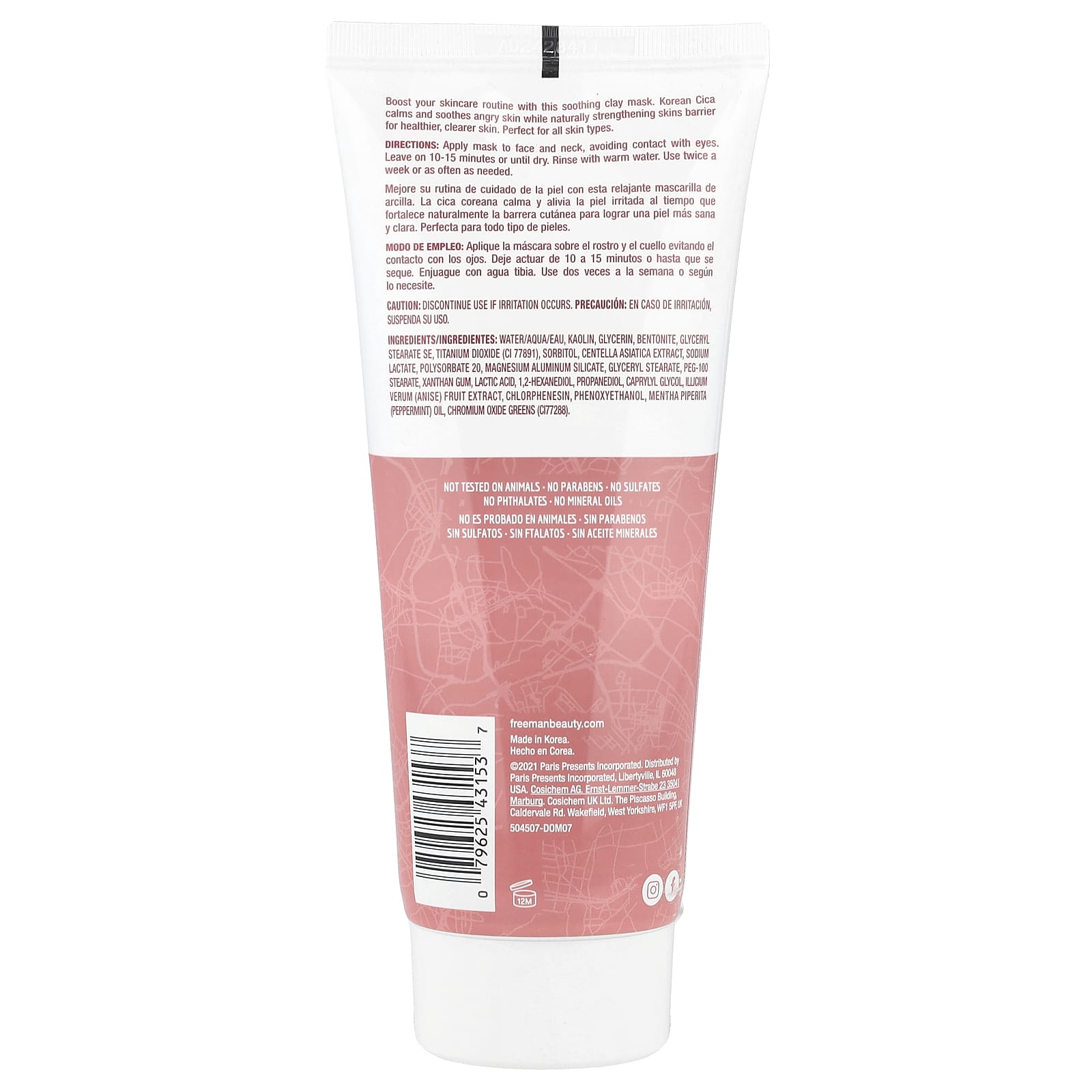 Korean Cica Clay Mask for All Skin Types by Freeman Beauty - Image 2
