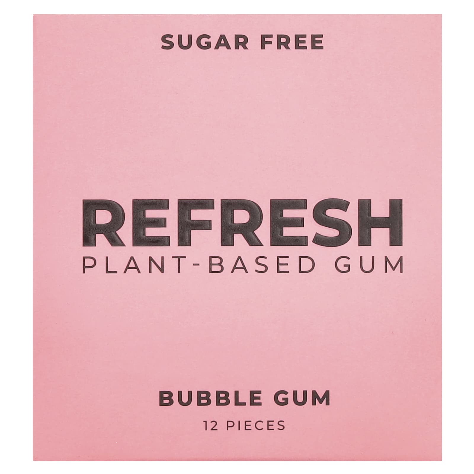 Refresh Gum, Plant-Based Bubble Gum, 12 Pieces - Image 1