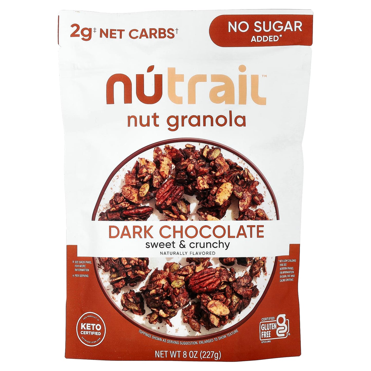 NuTrail, Nut Granola, Dark Chocolate, 8 oz (227 g) - Image 1
