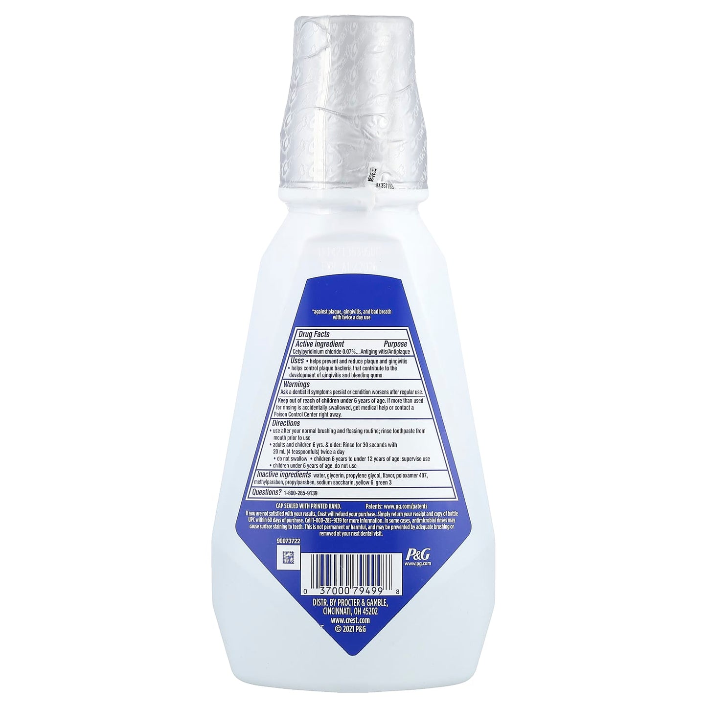 Crest Pro-Health Gum Care Mouthwash, Cool Wintergreen, 16.9 fl oz - Image 2