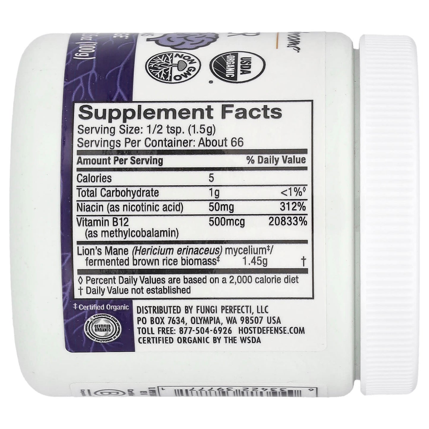 Boost Brain Power with Host Defense Lion's Mane Mushroom Powder - Image 2