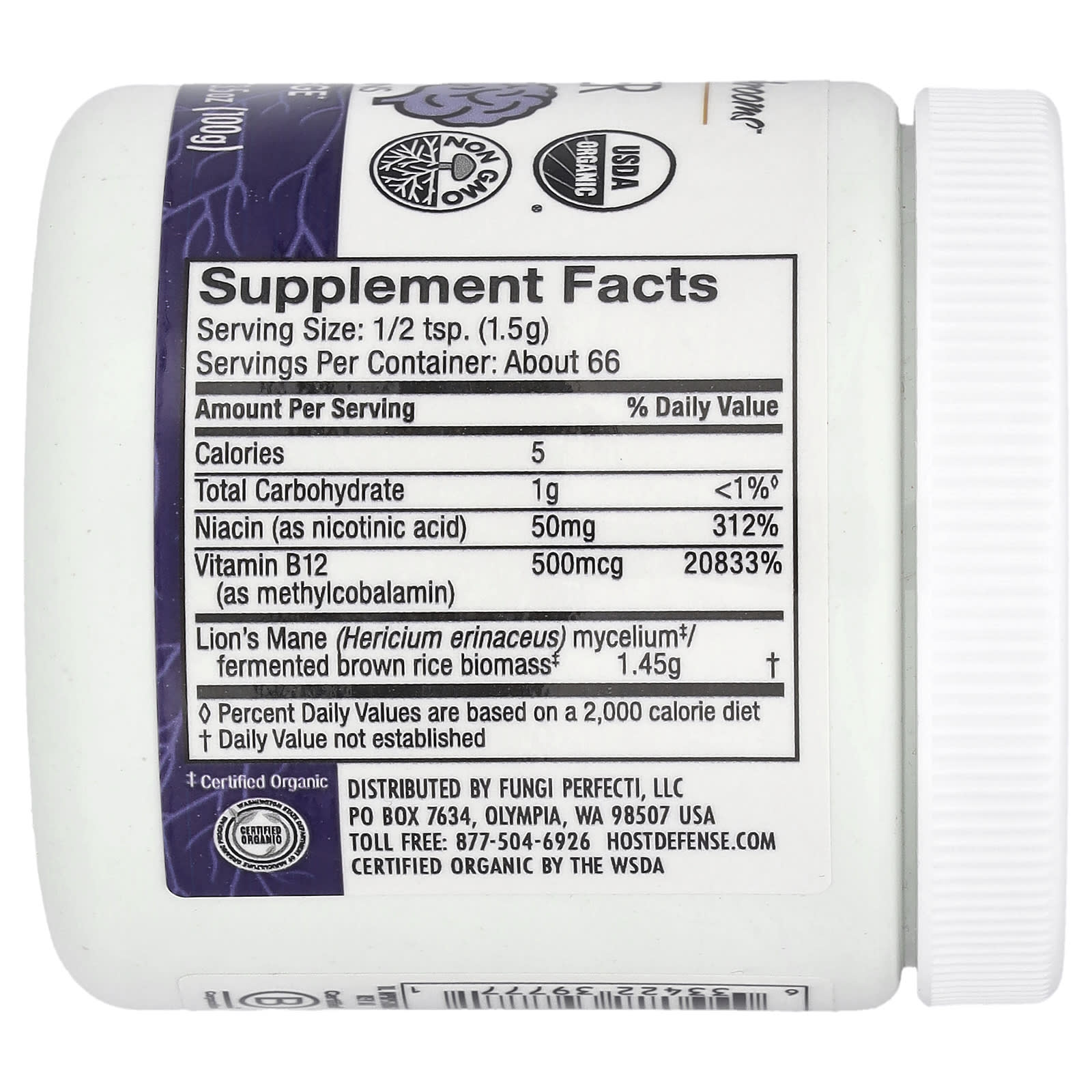 Boost Brain Power with Host Defense Lion's Mane Mushroom Powder - Image 2
