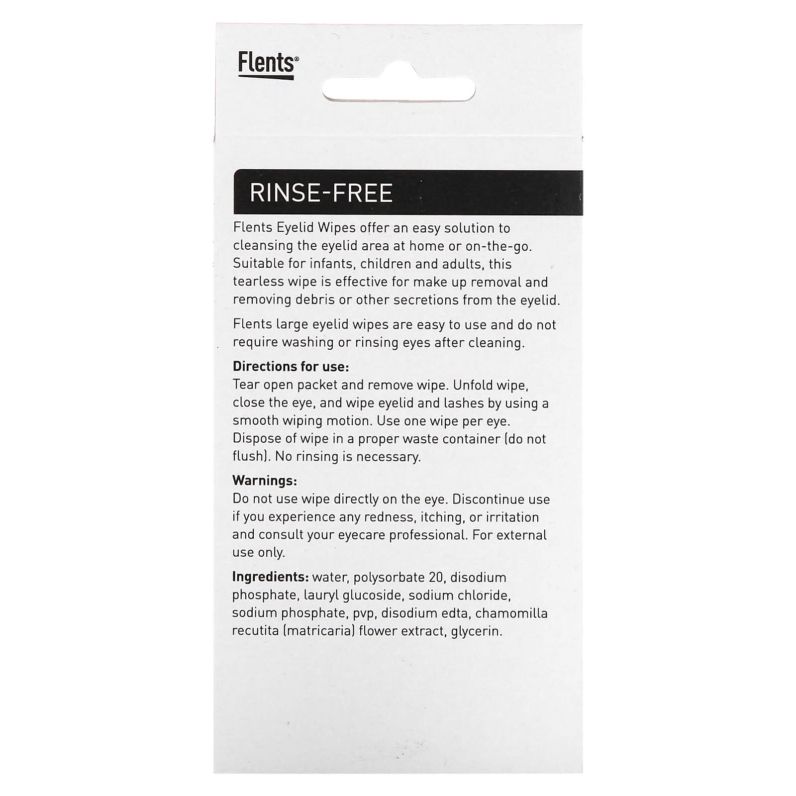 Flents Effective Eyelid Wipes for Makeup Removal and Debris Cleaning - Image 2