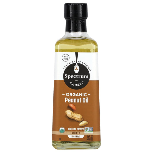 Spectrum Culinary, Organic Peanut Oil, Expeller Pressed, 16 fl oz (473 ml) - Image 1