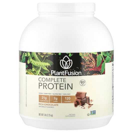PlantFusion, Complete Protein, Rich Chocolate, 5 lb (2.25 kg) - Image 1