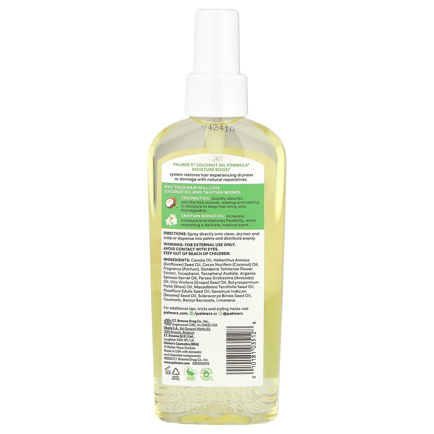 Palmer's, Coconut Oil Formula® with Vitamin E, Moisture Boost, Hair & Scalp Oil, 5.1 fl oz (150 ml) - Image 2