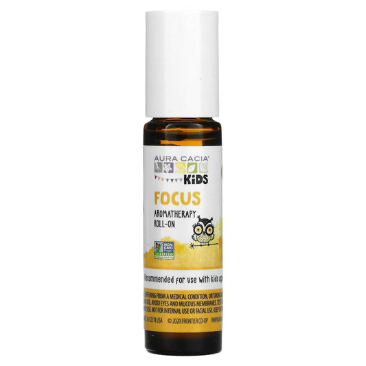 Aura Cacia Kids Focus Essential Oil Roll-On, 0.31 fl oz (9.2 ml) - Image 1