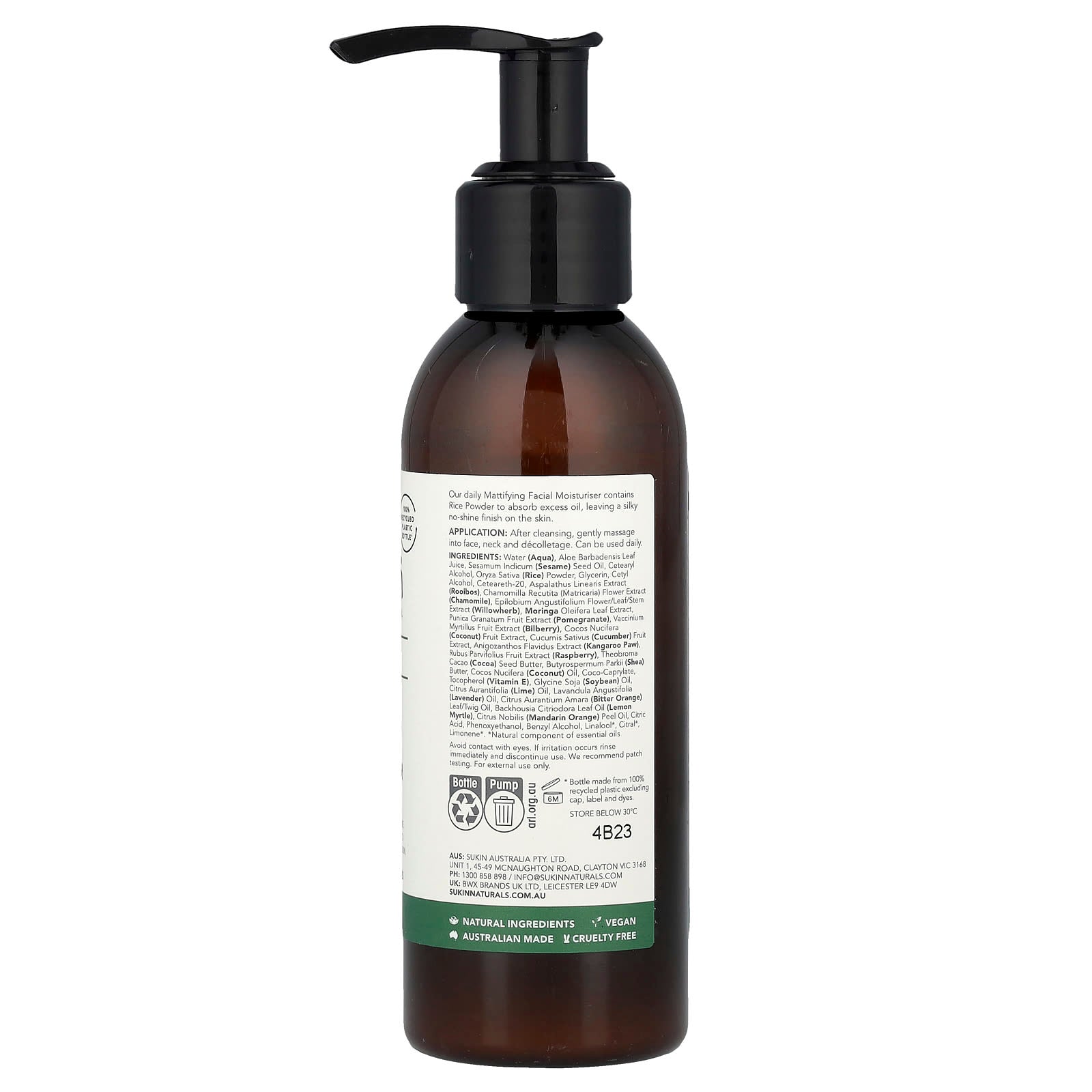 Sukin, Signature, Mattifying Facial Moisturizer, Normal To Oily Skin Types, 4.23 fl oz (125 ml) - Image 2