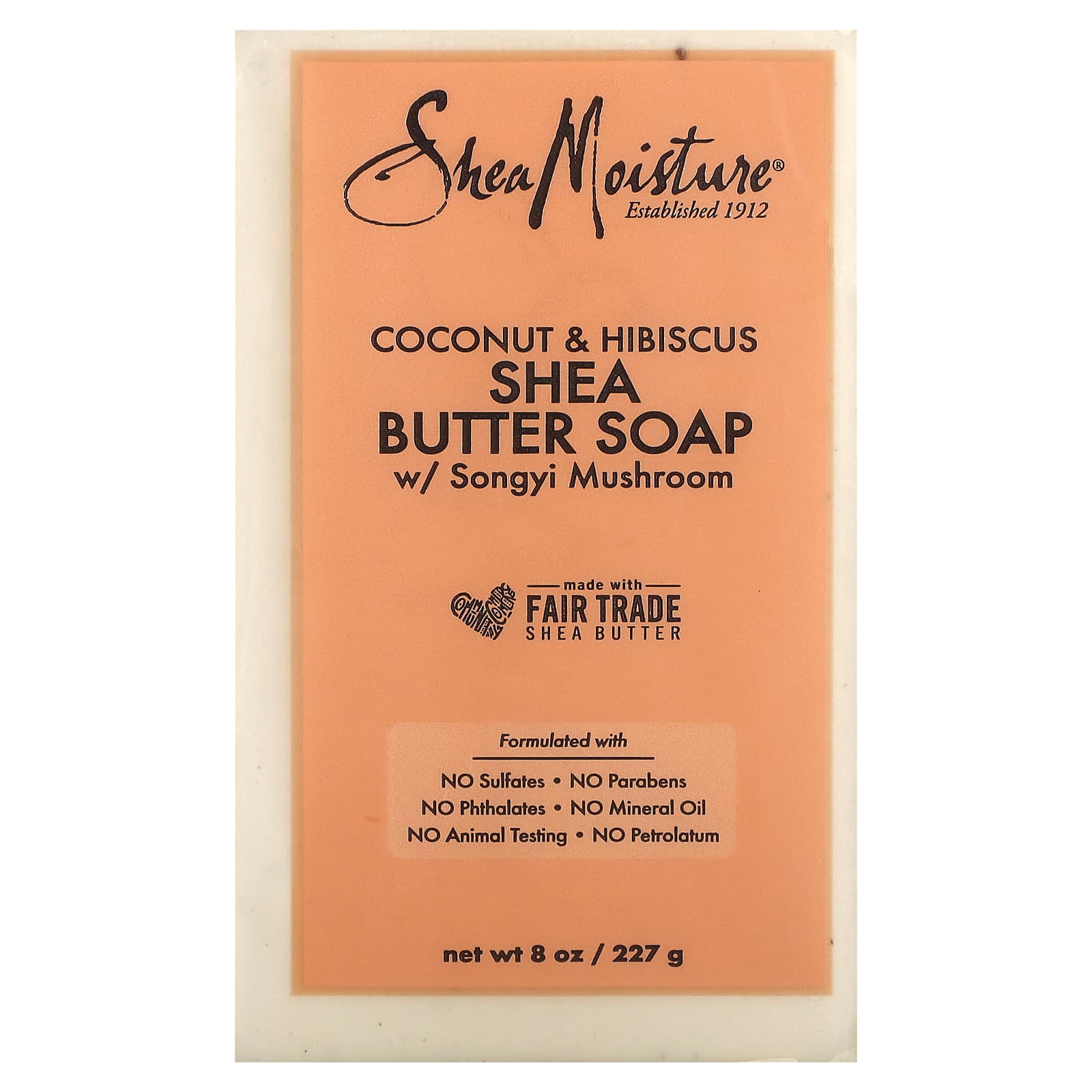 SheaMoisture, Shea Butter Soap, Coconut & Hibiscus, 8 oz (227 g) - Image 1
