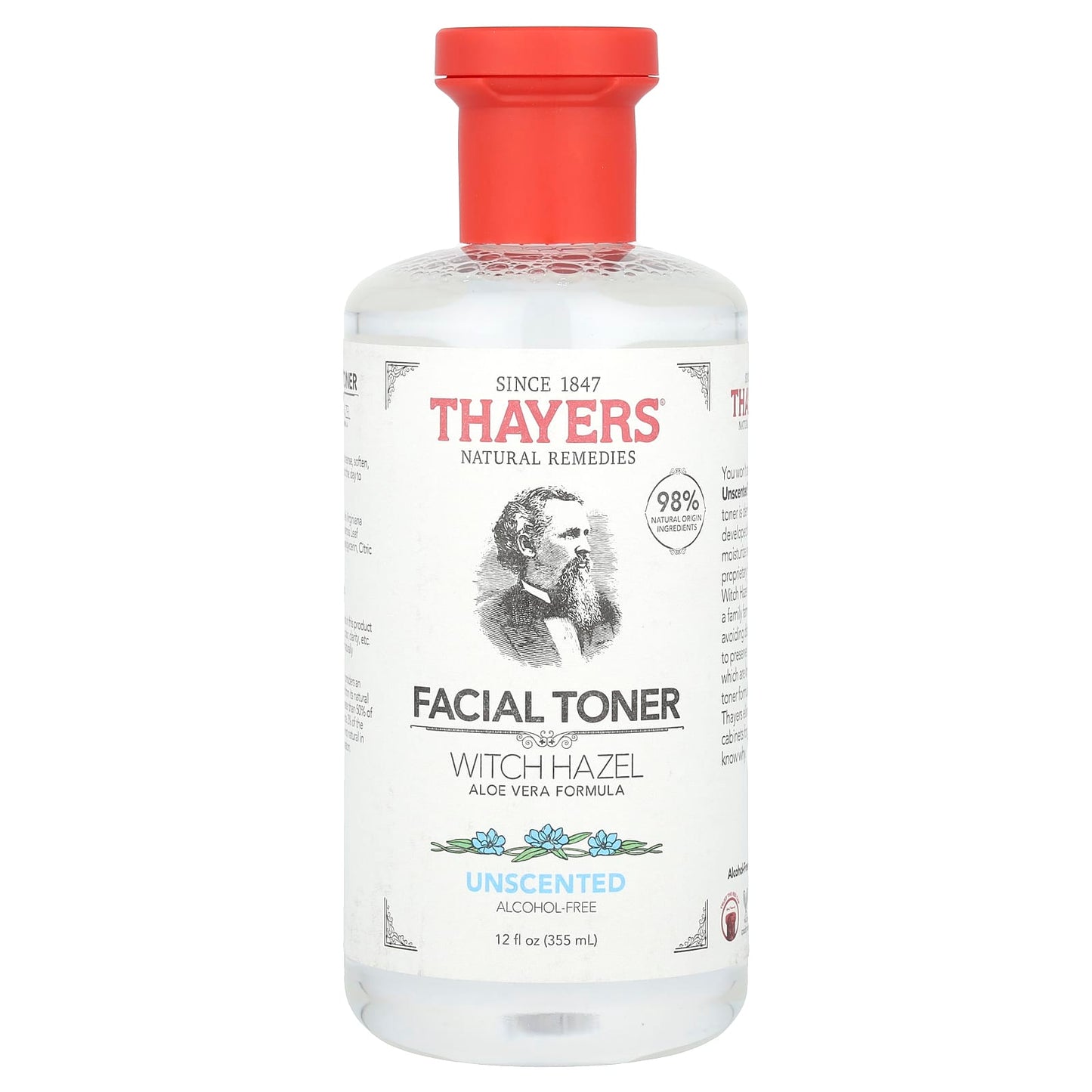 Thayers, Witch Hazel Facial Toner, Alcohol-Free, Unscented, 12 fl oz (355 ml) - Image 1