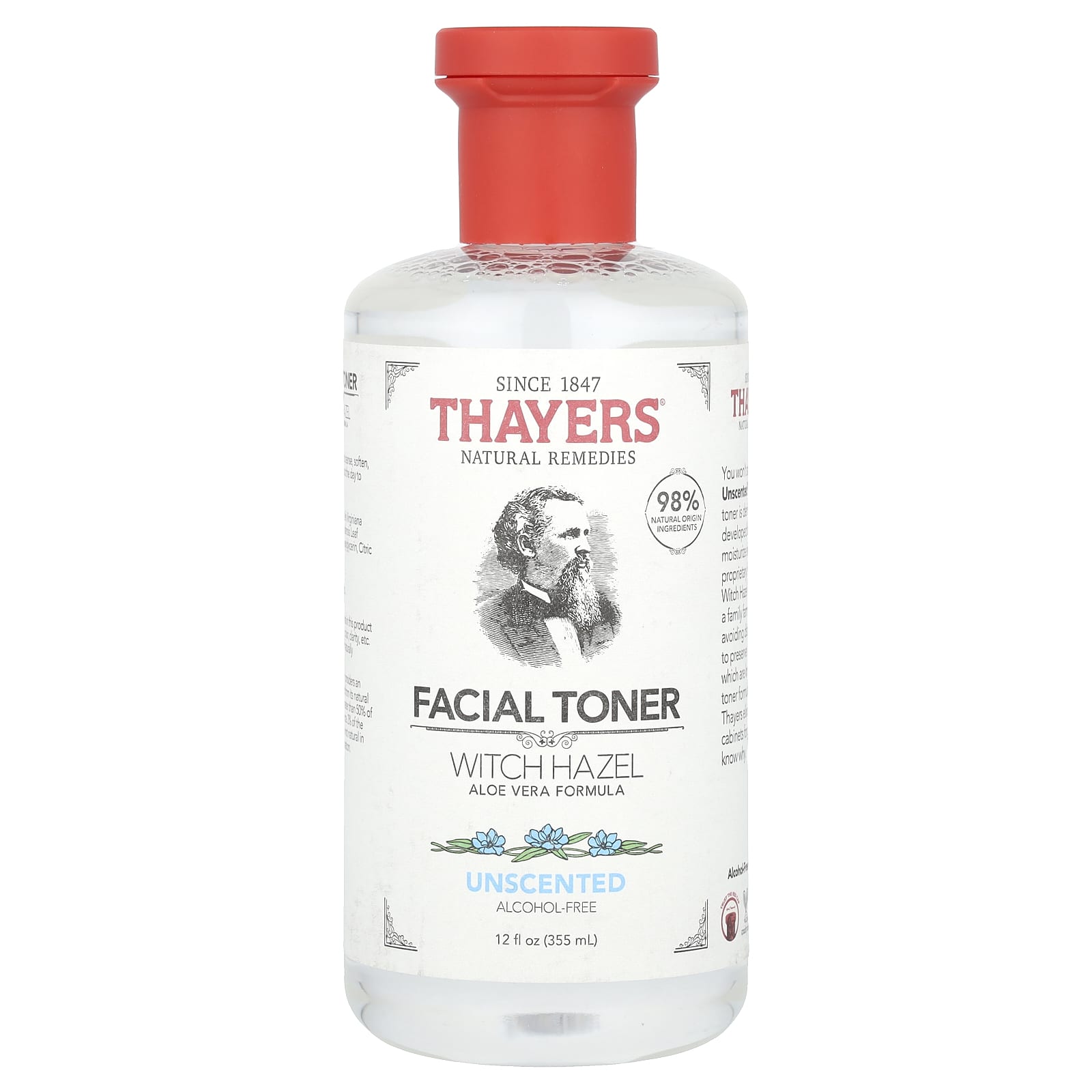 Thayers, Witch Hazel Facial Toner, Alcohol-Free, Unscented, 12 fl oz (355 ml) - Image 1