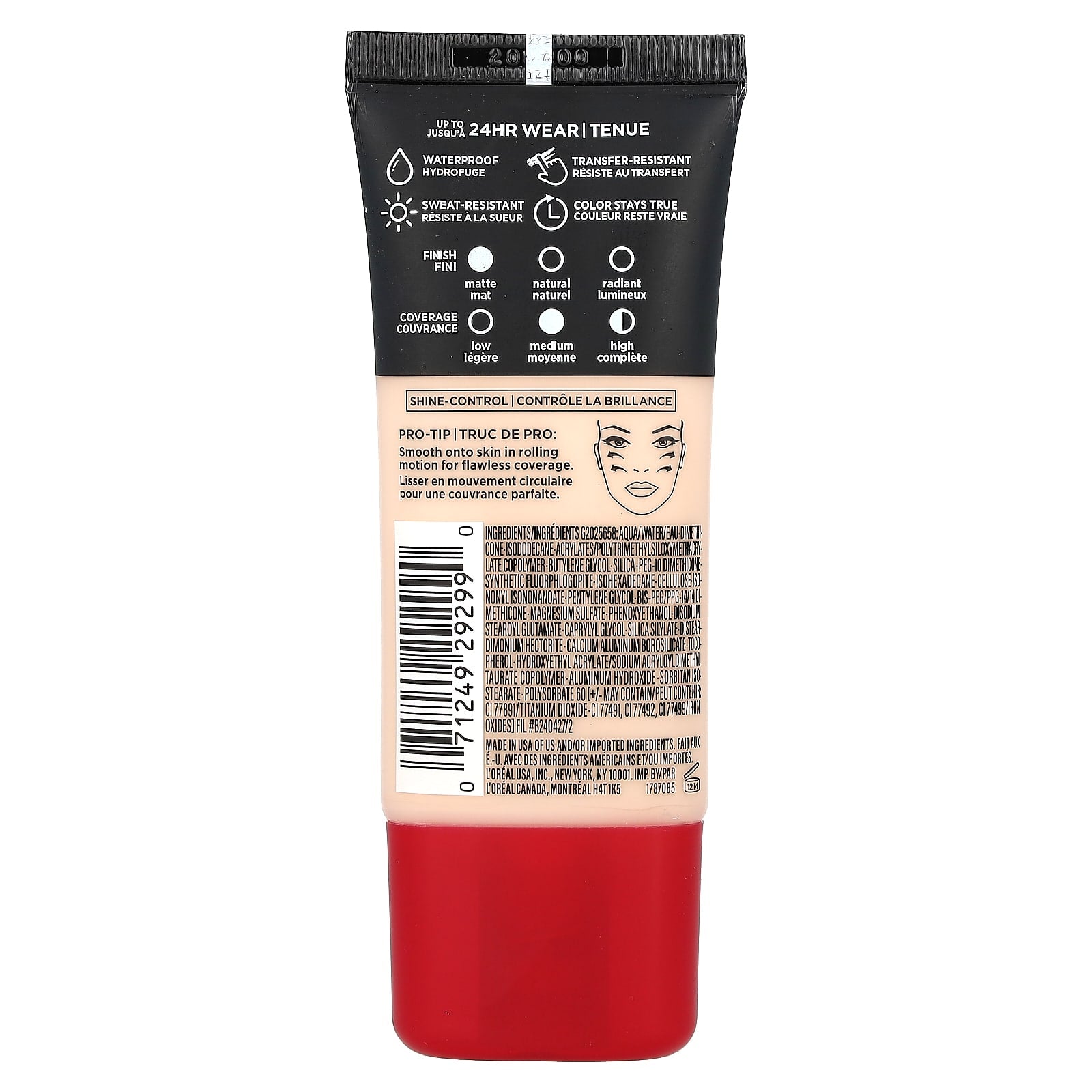 L'Oréal, Infallible, Pro-Matte Foundation, 101 Classic Ivory, 1 fl oz (30 ml) - Image 2