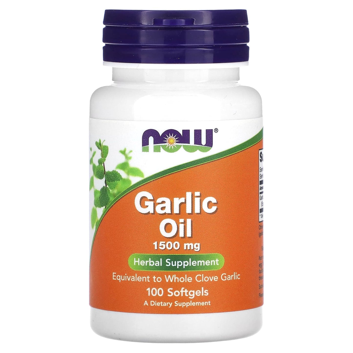 NOW Foods, Garlic Oil, 1,500 mg, 100 Softgels - Image 1