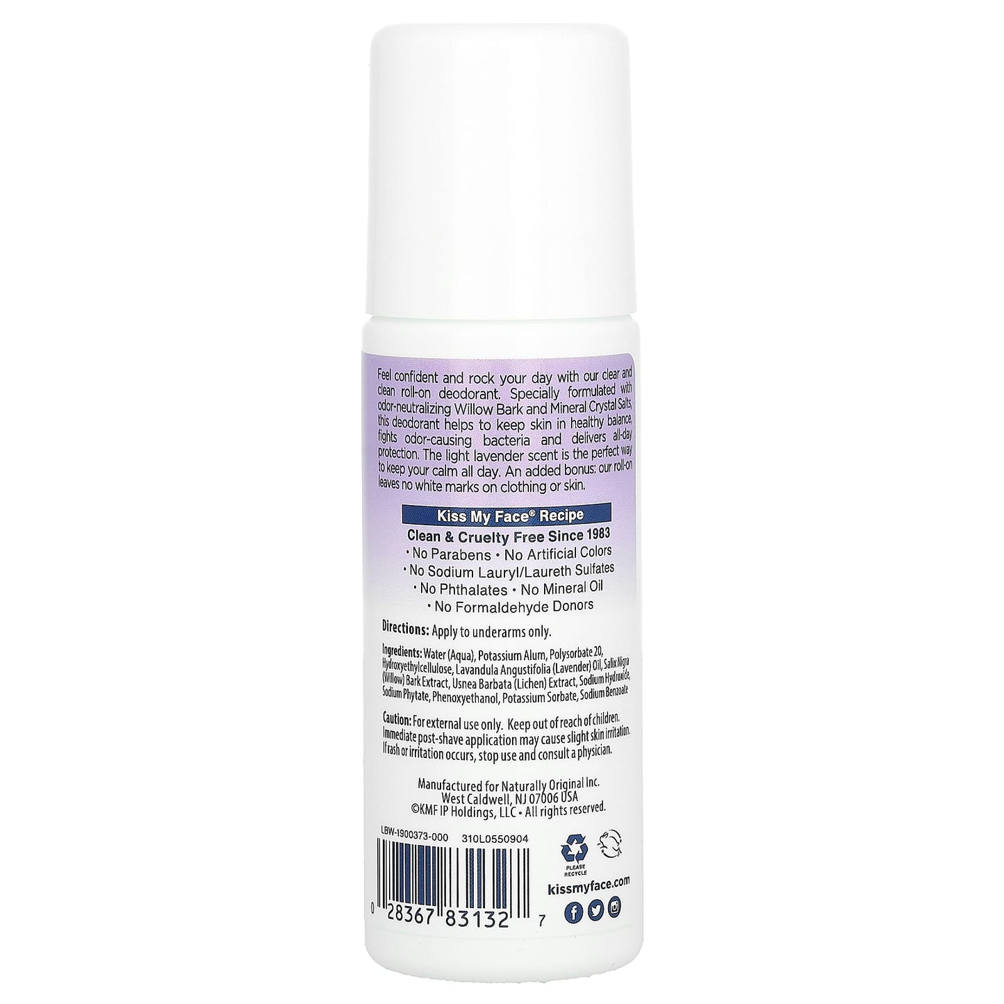 Kiss My Face, Liquid Rock, Roll-On Deodorant, Lavender, 3 fl oz (88 ml) - Image 2