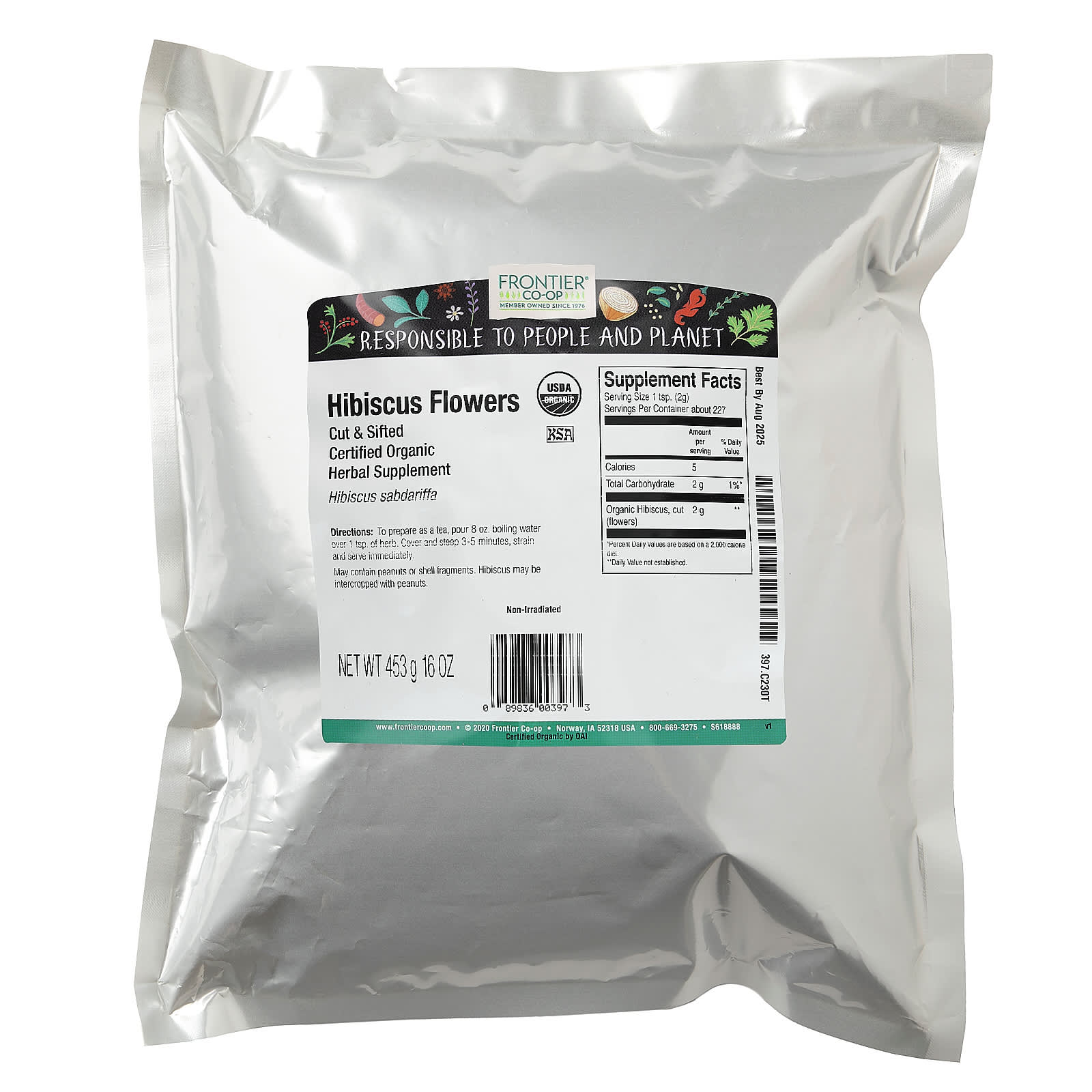 Organic Hibiscus Flowers for Tea & Wellness - 16 oz Bulk - Image 2