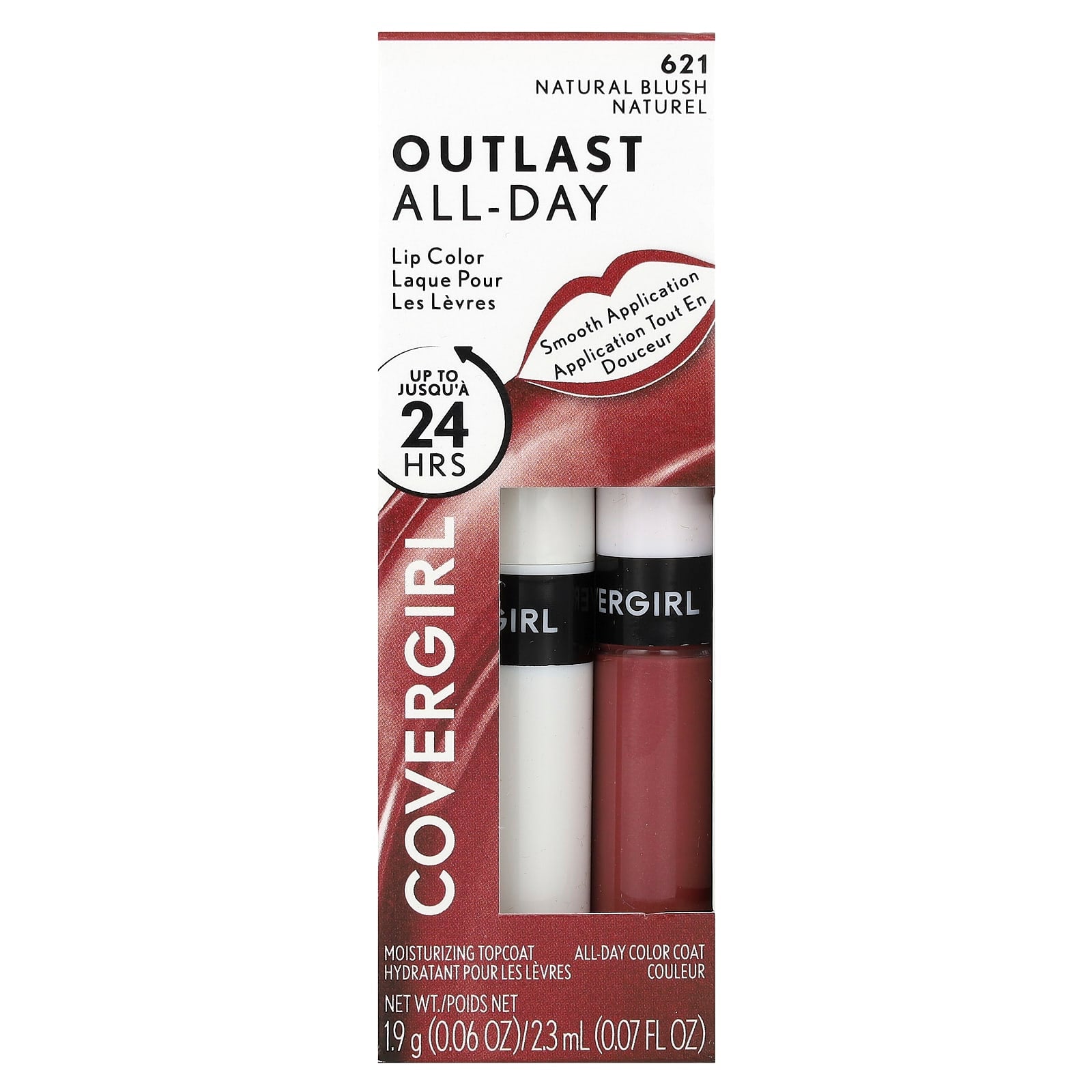 Covergirl Outlast Lip Color 24-Hour All-Day Wear, Natural Blush (2 Pack) - Image 2