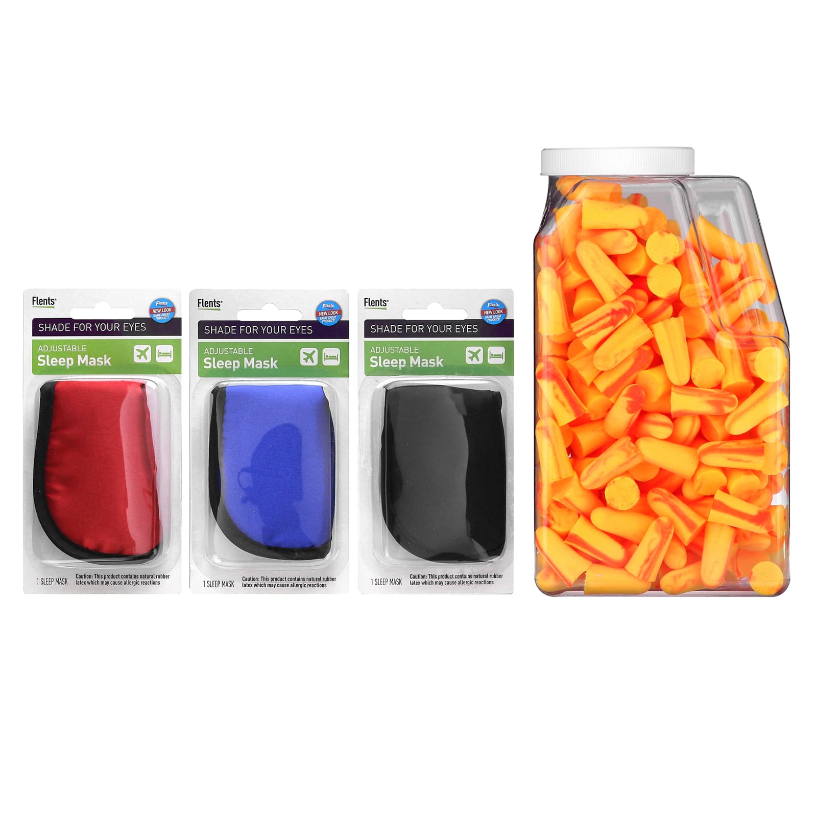 Flents Earplugs and Sleep Mask Kit - 103 Piece Noise Reduction Kit - Image 1