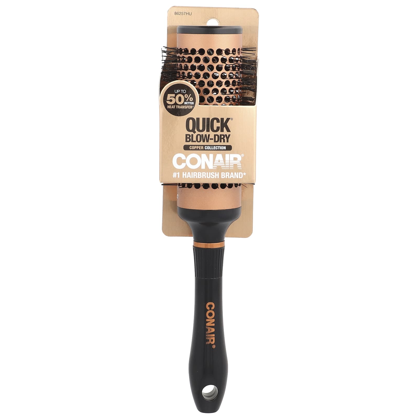 Conair Copper Collection Quick Blow Dry Round Hair Brush, Fast Drying & Styling - Image 2