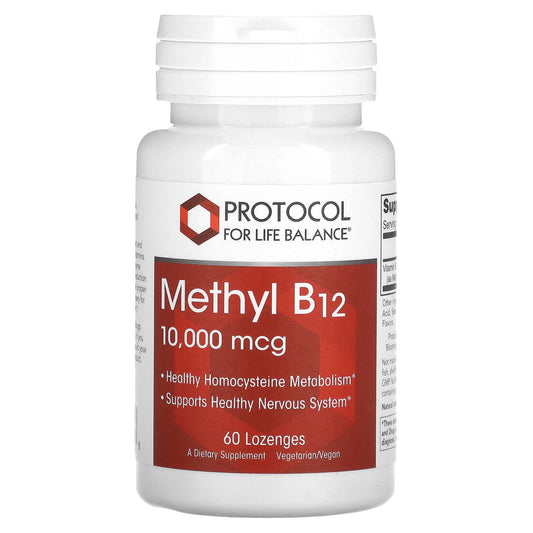Protocol for Life Balance, Methyl B12, 10,000 mcg, 60 Lozenges - Image 1