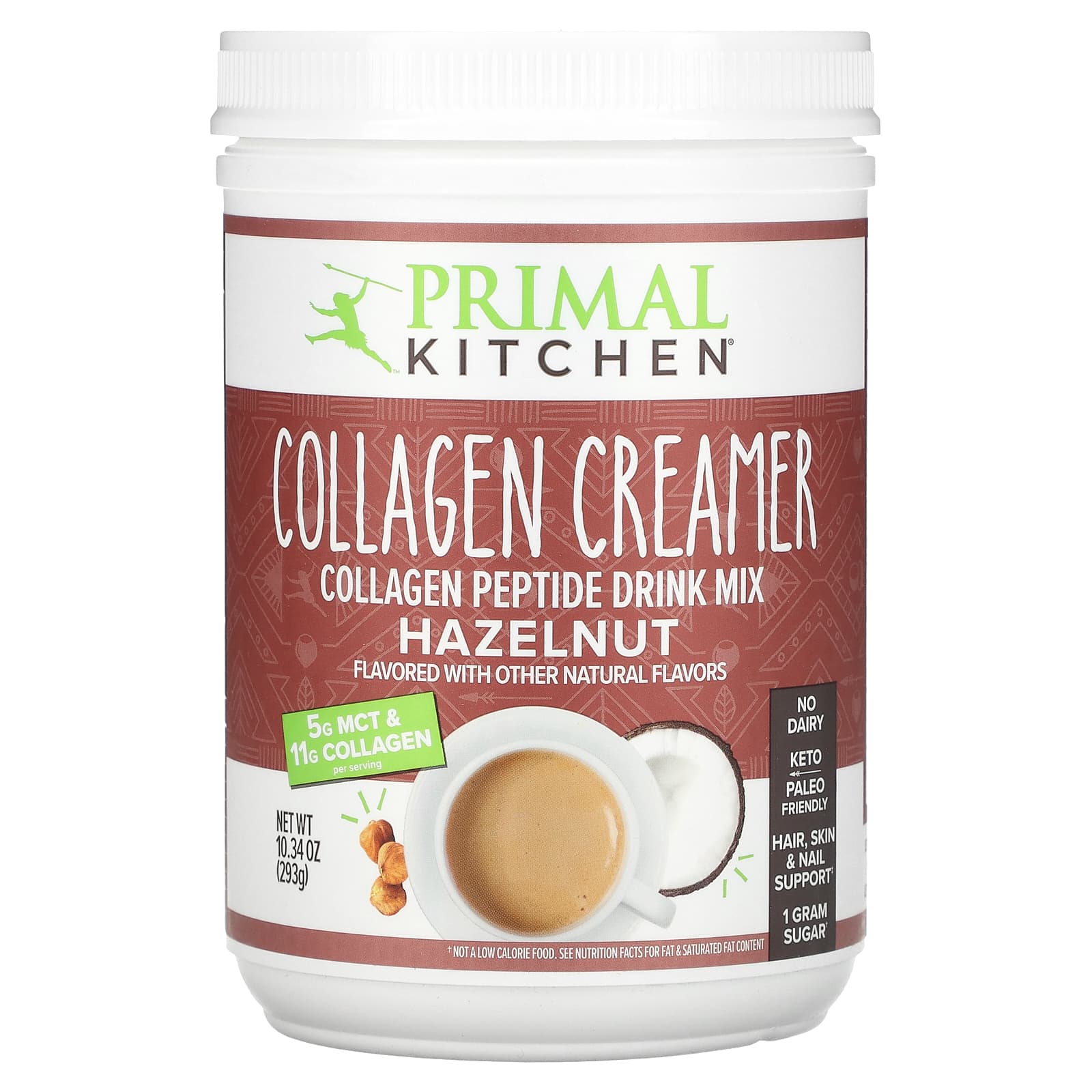 Primal Kitchen, Collagen Creamer, Hazelnut, 10.34 oz (293 g) - Image 1