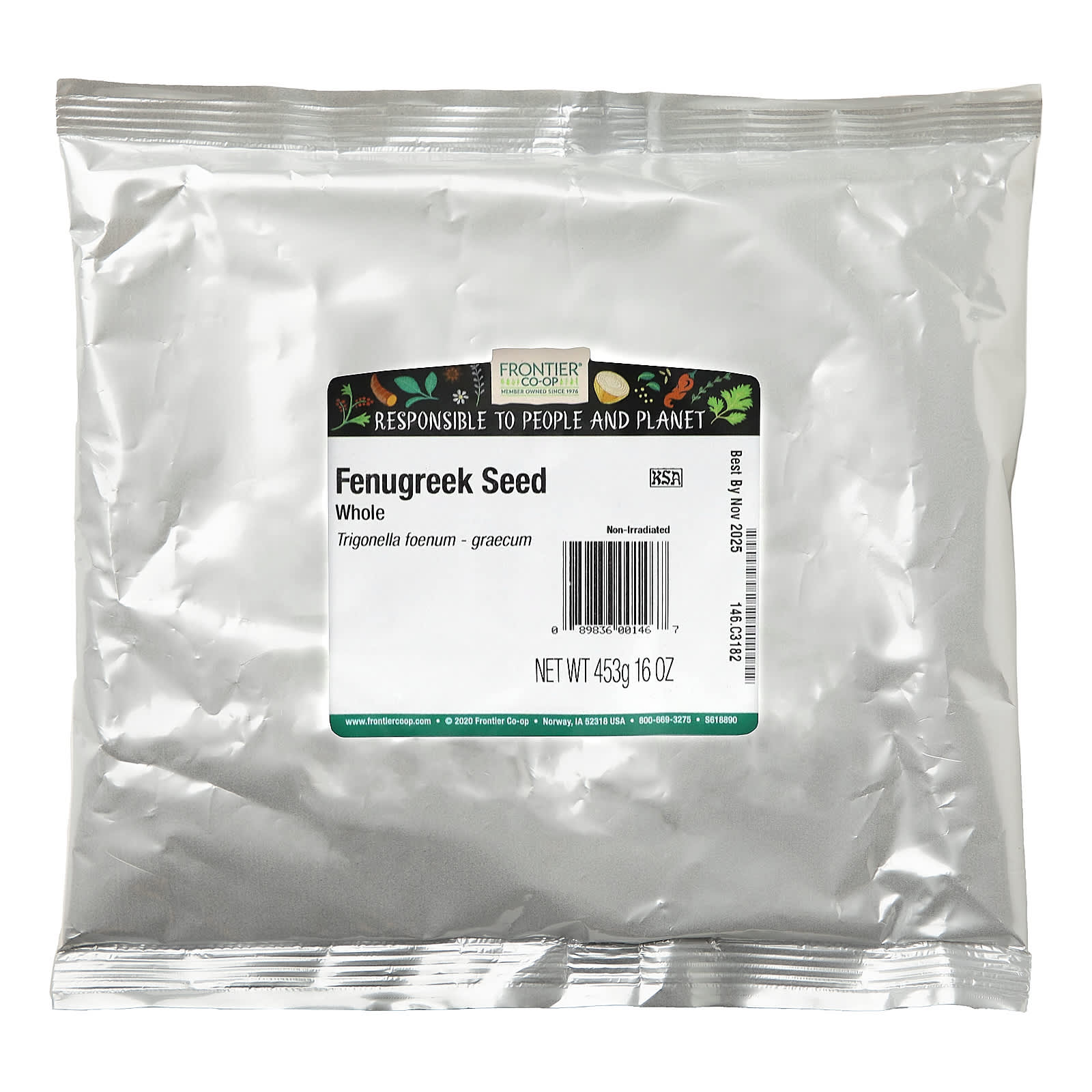 Whole Fenugreek Seeds 16 oz Bulk by Frontier Co-op - Image 2